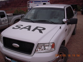 395 8mg. Fisher Tower hike - emergency vehicle