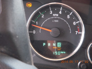 Onion Creek drive - total mileage