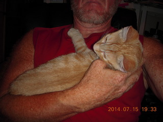 281 8pf. Adam and my kitten Max