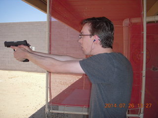Adam at Ben Avery shooting range