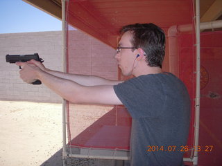 Adam at Ben Avery shooting range