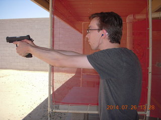 Adam at Ben Avery shooting range