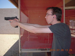 Adam at Ben Avery shooting range