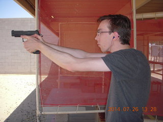 Adam at Ben Avery shooting range