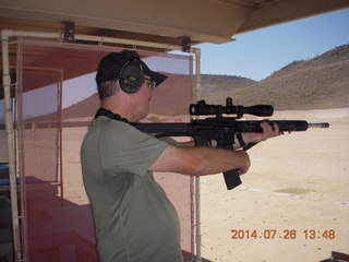 Adam at Ben Avery shooting range