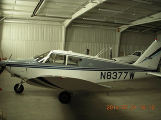 1435 8px. N8377W all shiny in Beegles hangar at Greeley (GXY)