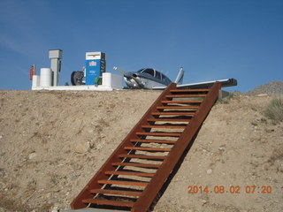 1443 8q2. N8377W at fuel pumps at Mack Mesa (10CO)
