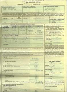 new car paperwork