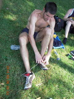 Curtis Arboretum - Adam ready to run and race - Cheltenham XC