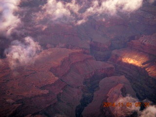 1792 8t1. aerial - Grand Canyon between clouds