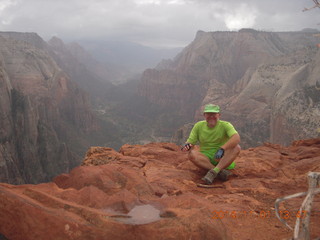 2441 8t1. Zion National Park - Observation Point hike - summit - Adam