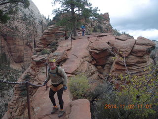 2475 8t2. Zion National Park Angels Landing hike - Adam on chains