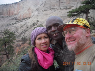 2484 8t2. Zion National Park - West Rim hike - Elaine and Stanley and Adam