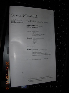 Philadelphia Orchestra program