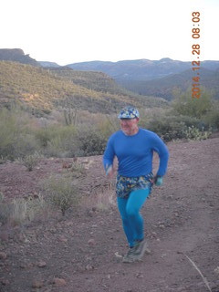 Adam running near Red Creek airstrip