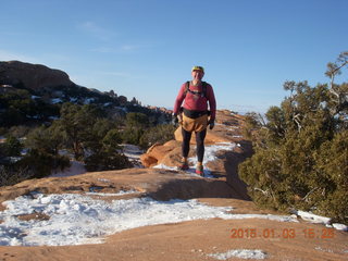 2567 8v3. Arches National Park - Devils Garden hike - Adam - tripod and timer