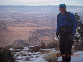 2587 8v4. Canyonlands National Park - Lathrop trail hike - Adam (tripod and timer)