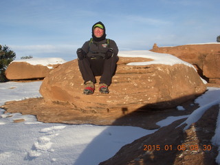 2596 8v5. Dead Horse Point State Park hike - biscuit rock - Adam (tripod and timer)