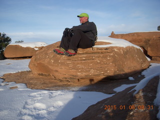 2598 8v5. Dead Horse Point State Park hike - biscuit rock - Adam (tripod and timer)