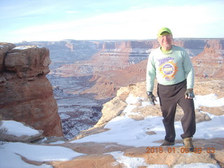2601 8v5. Dead Horse Point State Park hike - Adam (tripod and timer)