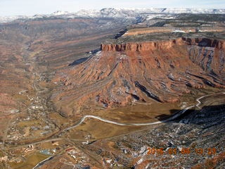 229 8v5. aerial - snowy canyonlands - Colorado hills - Hubbard-Gateway Canyons area