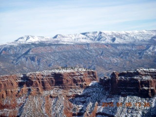 234 8v5. aerial - snowy canyonlands - Colorado hills - Hubbard-Gateway Canyons area