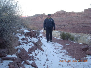2605 8v6. Porcupine Rim mountain-biking trail hike + Adam (tripod and timer)
