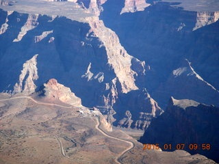 155 8v7. aerial - flight SGU to DVT - grand canyon - Skywalk at Grand Canyon West