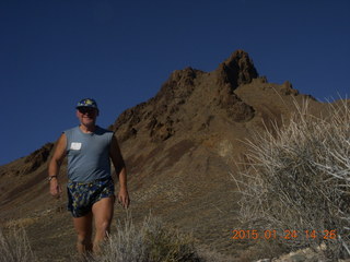 Porcupine Rim mountain-biking trail hike + Adam (tripod and timer)