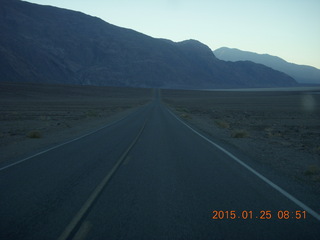Death Valley drive to Badwater Basin