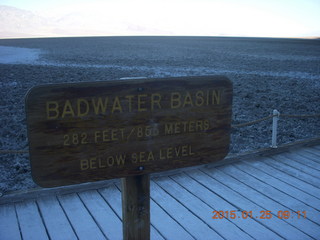 Death Valley - Badwater Basin sign