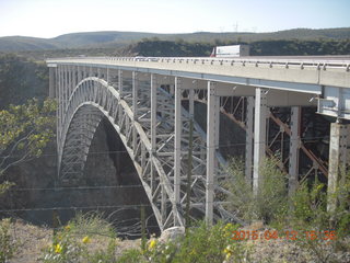 aerial - Hoover Dam and bridge