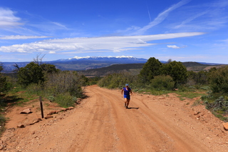 2687 8zw. drive to Calamity Mine - very tough side road - Adam running