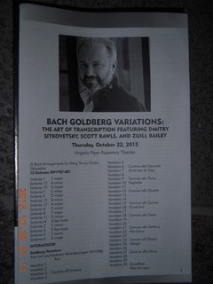 Bach Goldberg Variations - Mesa - program