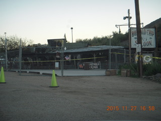 burned down Buffalo Chip Saloon in Cave Creek