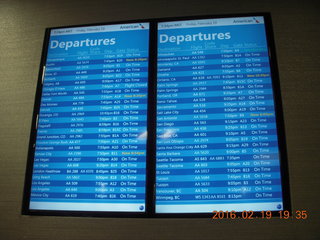 Departures and Arrivals leaving the United States