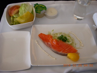 long flights LAX to HKG to BKK- meal