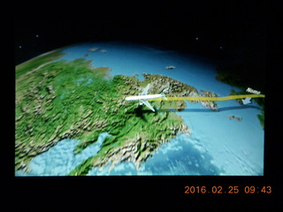 long flights LAX to HKG to BKK - moving map