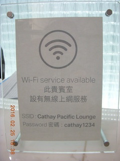 long flights LAX to HKG to BKK - Wifi in the lounge