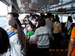 Bangkok  - boat ride -crowded boat