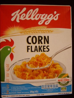 sumptuous breakfast - box of corn flakes