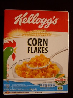 sumptuous breakfast - box of corn flakes