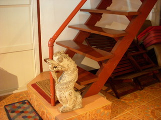 stairs with lion