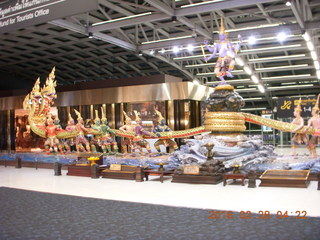 Bangkok Suvarnabhumi Airport - boat sculpture