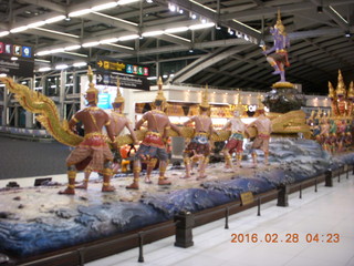 Bangkok Suvarnabhumi Airport - boat sculpture