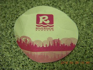 riverside bangkok sticker from last night
