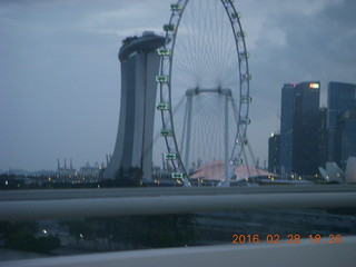 funky building and ferris wheel in Singapore