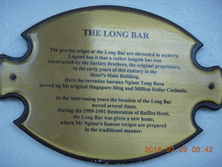 Singapore Long Bar sign