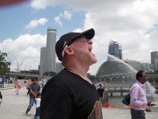 Singapore - Adam spouting Merlion water