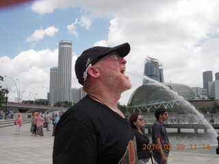 Singapore - Adam spouting merlion water